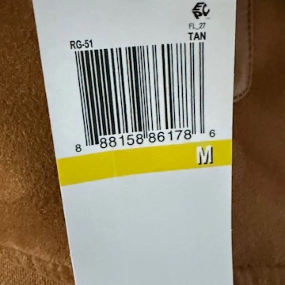 Robert Graham Vegan Suede Full Zip Bomber Jacket Mens Medium Tan Brown Art NEW - Picture 4 of 9